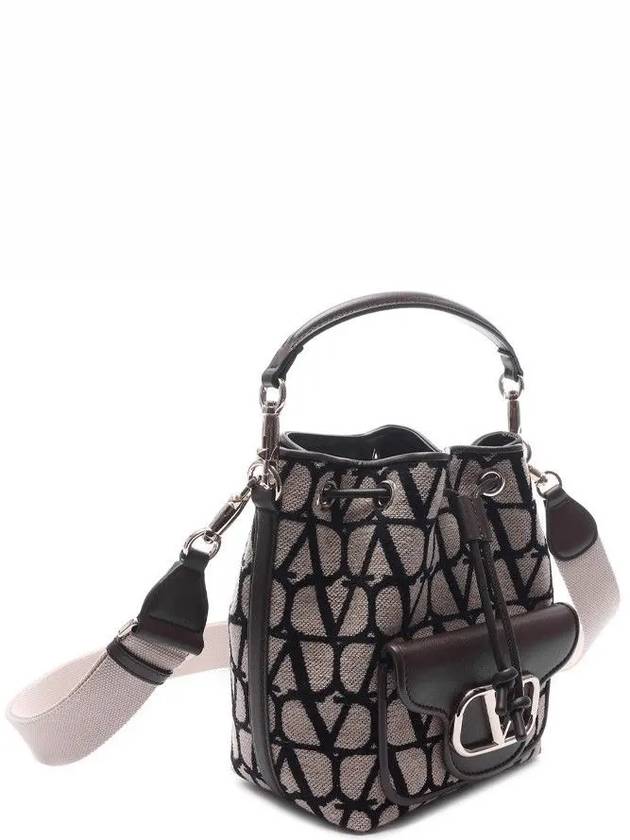 Valentino Toile Iconograph Bucket Shoulder Bag - RED VALENTINO - BALAAN 2