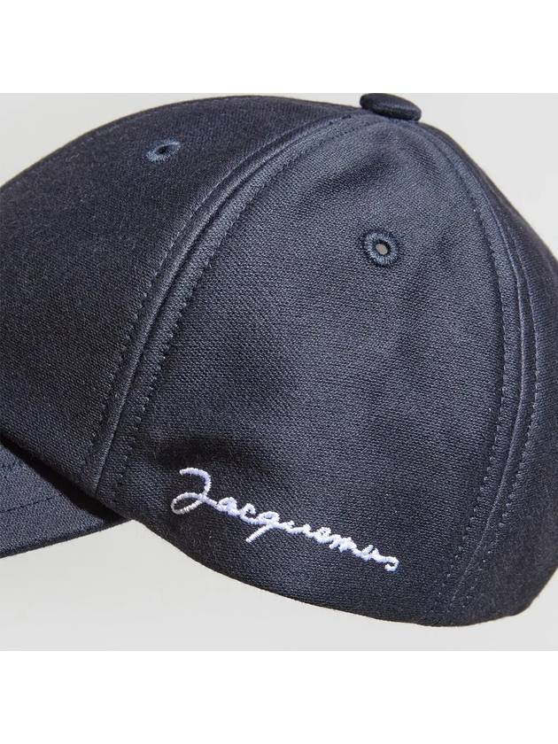 La Casquete Signature Ball Cap Dark Navy - JACQUEMUS - BALAAN 3