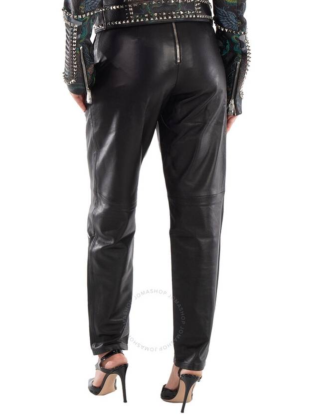 Philipp Plein 80S Fit Iconic Plein Leather Trousers, Size Medium - PHILIPP PLEIN - BALAAN 3