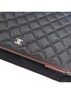 Medium Classic Clutch Bag Caviar Leather & Silver Black - CHANEL - BALAAN 7