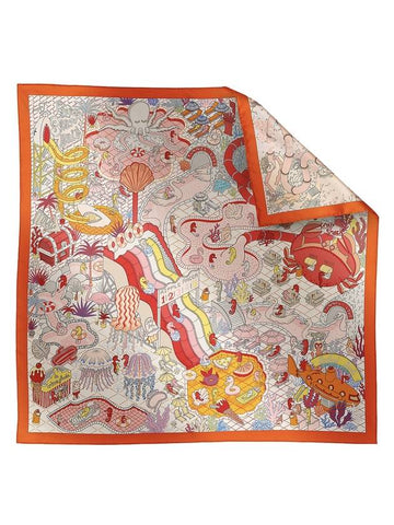 Splash Park Double Face Scarf Orange - HERMES - BALAAN 1