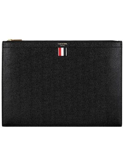 Medium Document Holder Clutch Bag Black - THOM BROWNE - BALAAN 2