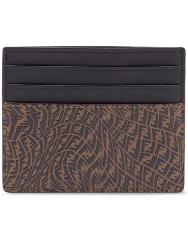 Logo Vertigo Card Wallet Brown - FENDI - BALAAN 1