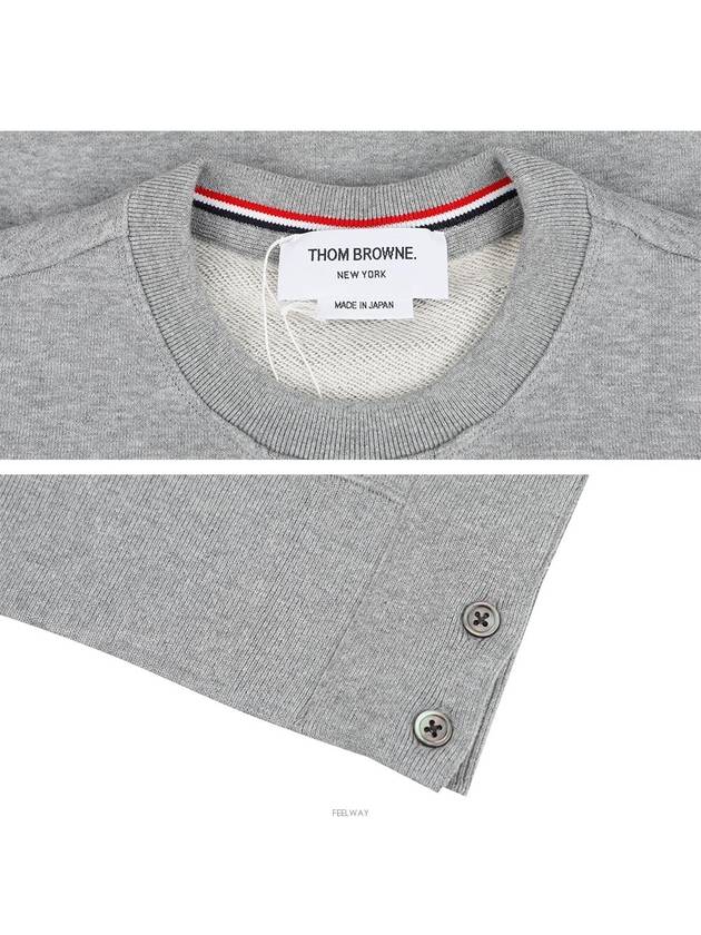 4 Bar Loopback Jersey Sweatshirt Light Grey - THOM BROWNE - BALAAN 7