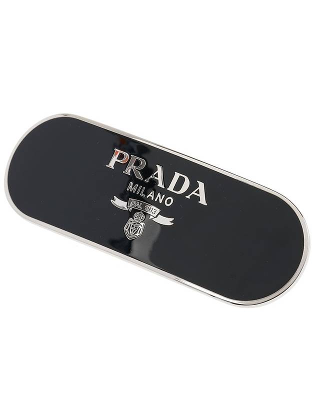 Round Metal Hair Clip Black - PRADA - BALAAN 11