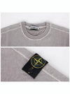 Garment Dyed Malfile Crewneck Sweatshirt Grey Heather - STONE ISLAND - BALAAN 6