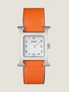 H Heure 25MM Leather Watch Orange - HERMES - BALAAN 2