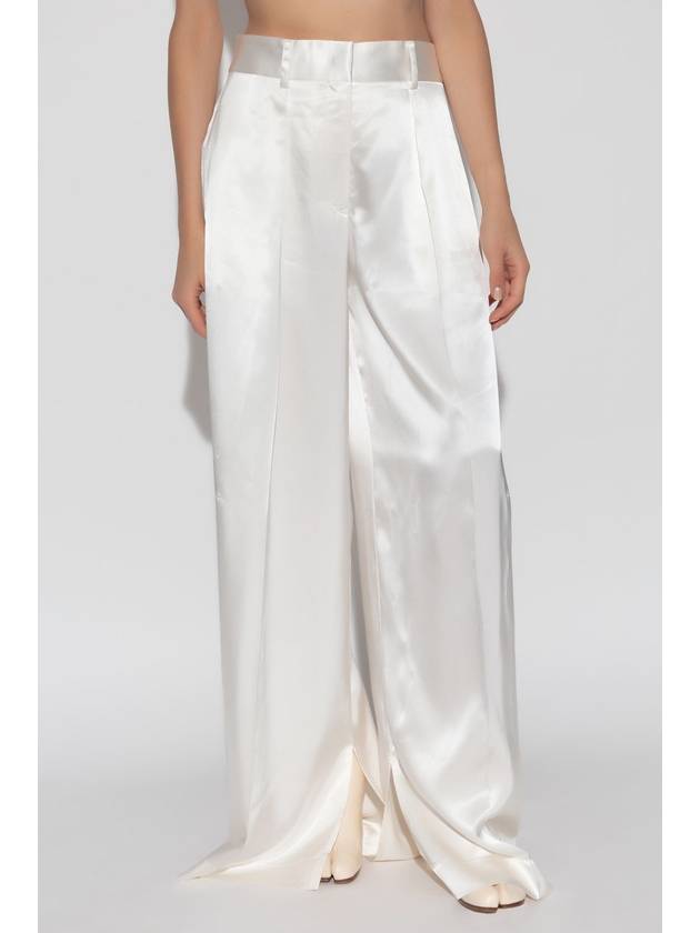 JIL SANDER Shimmering Trousers, Women's, White - JIL SANDER - BALAAN 3