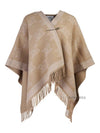 Max Mara all over logo pattern fringed cape - MAX MARA - BALAAN 2