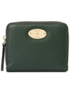 Plaque Zip Around Classic Grain Half Wallet Green - MULBERRY - BALAAN 2