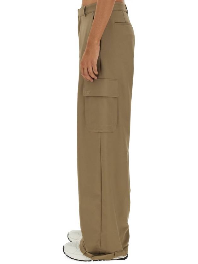 OW EMB Drill Cargo Pants OMCF037F23FAB004 6161 BEIGE BEIGE B0170476430 - OFF WHITE - BALAAN 5