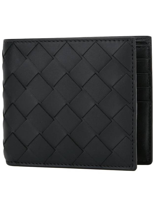 Intrecciato Leather Half Wallet Black - BOTTEGA VENETA - BALAAN 5