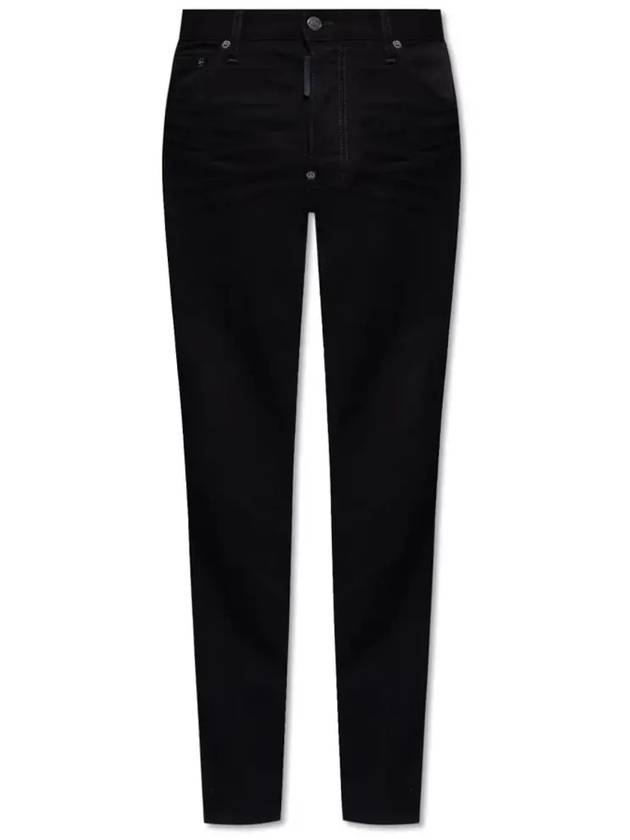 Cotton Back Logo Patch Jeans Black - DSQUARED2 - BALAAN 2