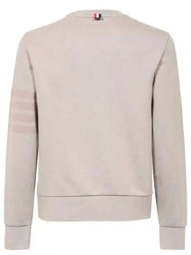 Classic Loopback Tonal 4 Bar Crewneck Knit Top Beige - THOM BROWNE - BALAAN 3