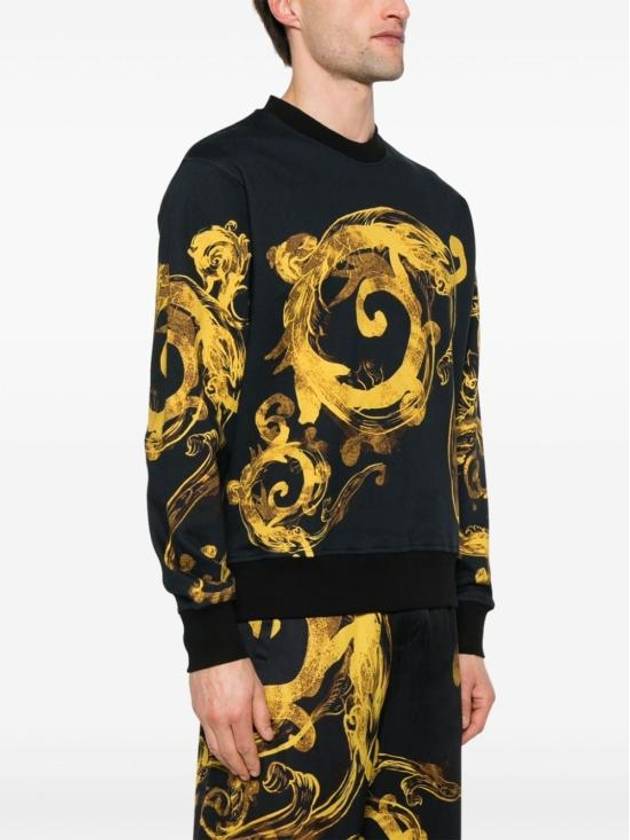 Long Sleeve T Shirt 76GAI3RW FS141 G89 Black Gold - VERSACE - BALAAN 4