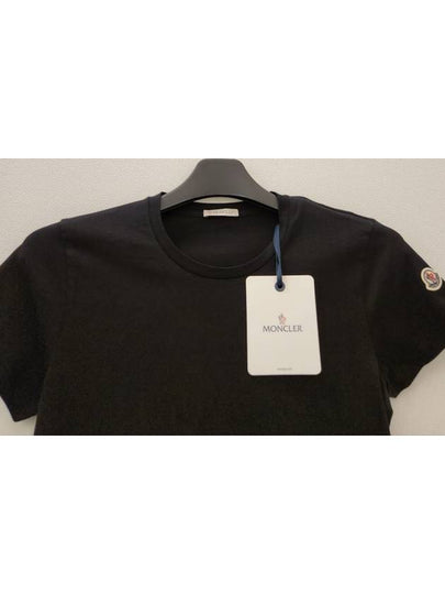 Short Sleeve Women Silket Patch Black 8C73200 V8058 999 - MONCLER - BALAAN 2