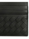 Intrecciato Weaving Card Wallet Black - BOTTEGA VENETA - BALAAN 3