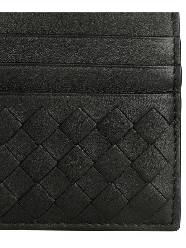 Intrecciato Weaving Card Wallet Black - BOTTEGA VENETA - BALAAN 3