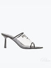 Logo Print Plexiglass Sandals Heel Black - PRADA - BALAAN 2