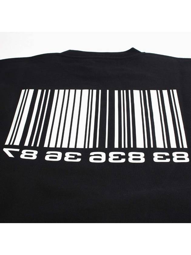Big Barcode Print Sweatshirt Black - VETEMENTS - BALAAN 5