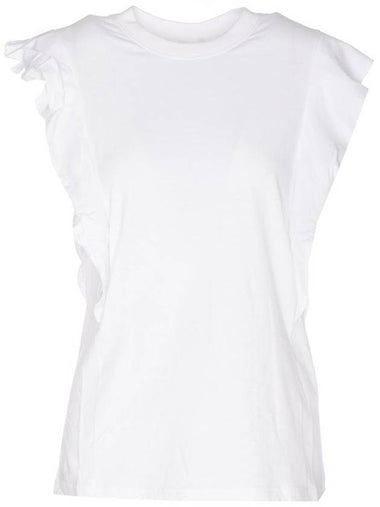 Women's Ruffled Sleeveless White - CHLOE - BALAAN 1