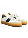 Calfskin Leather Low Top Sneakers White Green - TOD'S - BALAAN 2