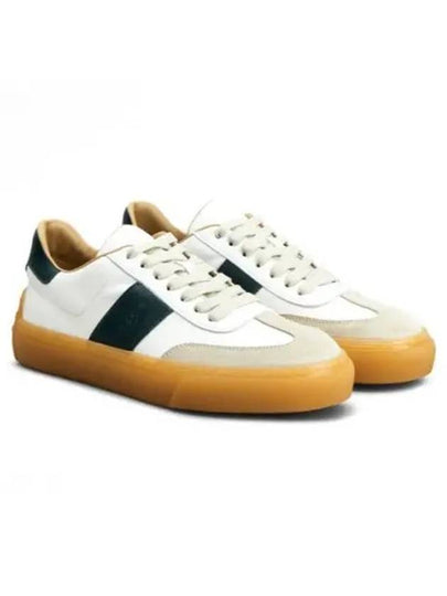 Calfskin Leather Low Top Sneakers White Green - TOD'S - BALAAN 2