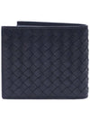 Intrecciato Calf Leather Half Wallet Navy - BOTTEGA VENETA - BALAAN 5