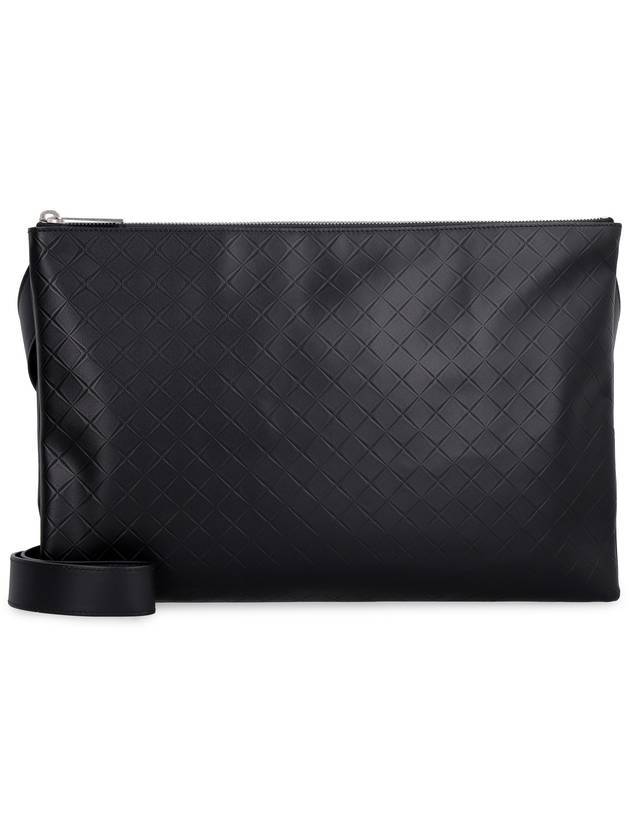 Intrecciato Embossed Cross Bag Black - BOTTEGA VENETA - BALAAN 1