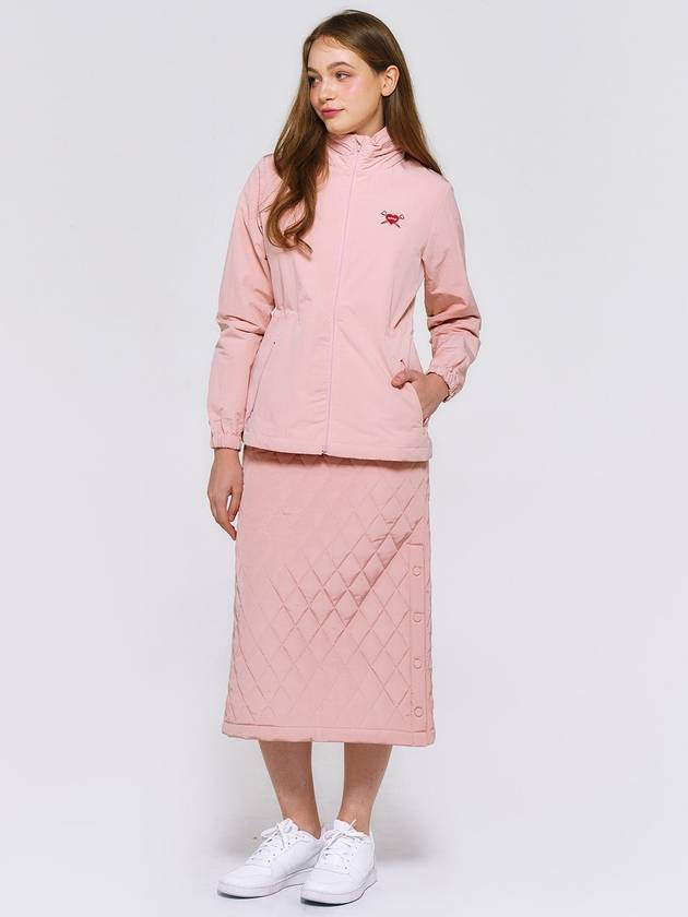 Heart Attack Warm Fit Quilted Skirt Pink - GOXO - BALAAN 1