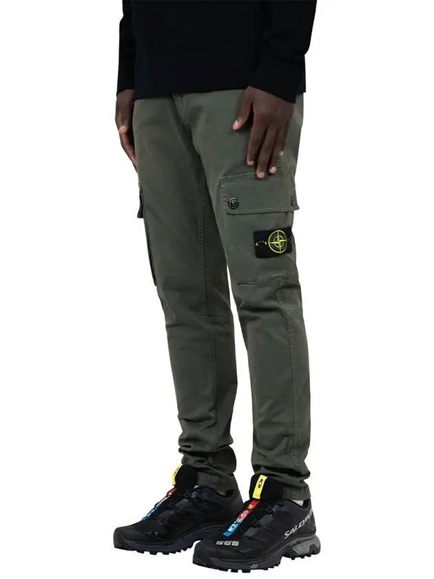 Compass Badge Cargo Straight Pants Green - STONE ISLAND - BALAAN 3