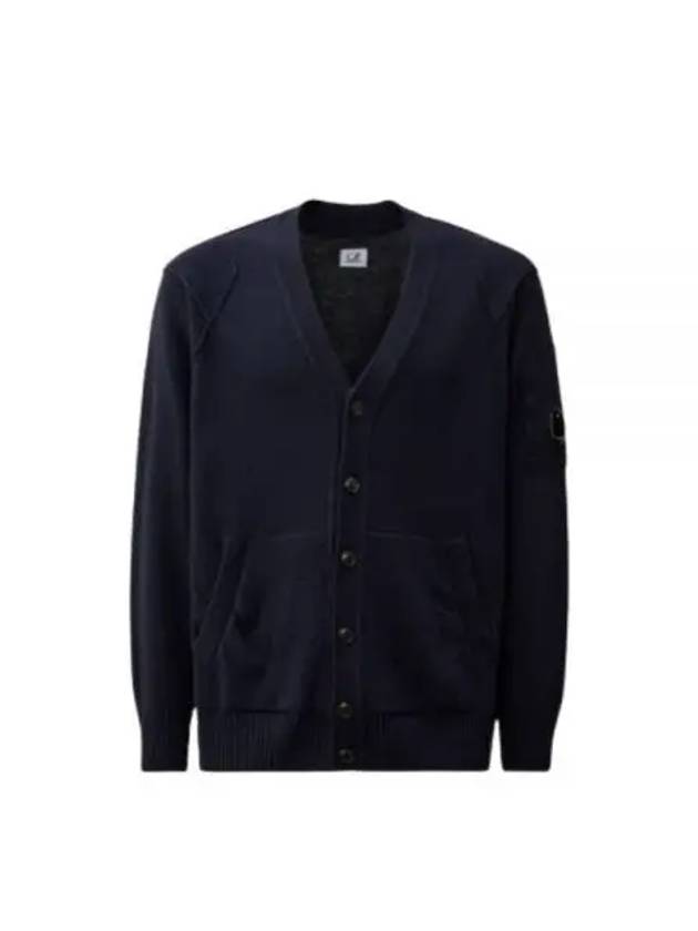 Lambswool GRS Buttoned Cardigan Navy - CP COMPANY - BALAAN 2