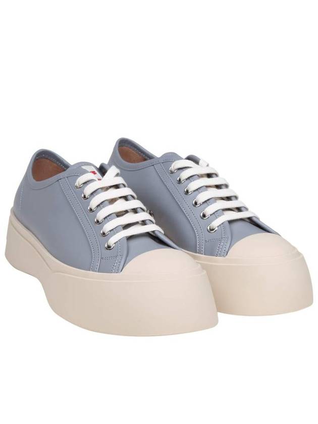 Pablo leather lace-up low-top sneakers gray - MARNI - BALAAN 3