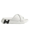 Infra Nappa Leather Slippers Blanc - HERMES - BALAAN 1