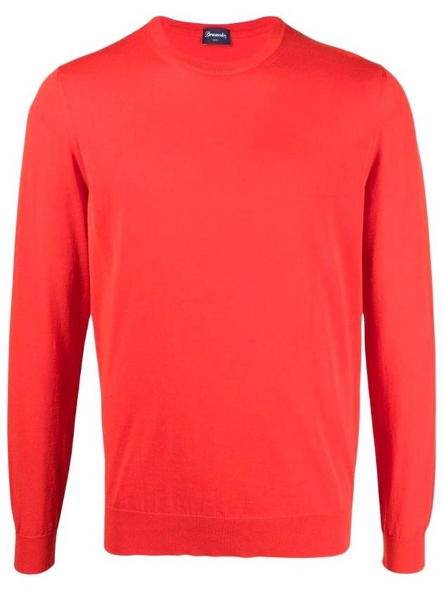 Drumohr Cotton L/S Crew Neck Sweater Clothing - DRUMOHR - BALAAN 1