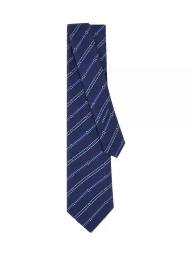 Ferragamo 350975 773702 Gancini Print Silk Tie - SALVATORE FERRAGAMO - BALAAN 1