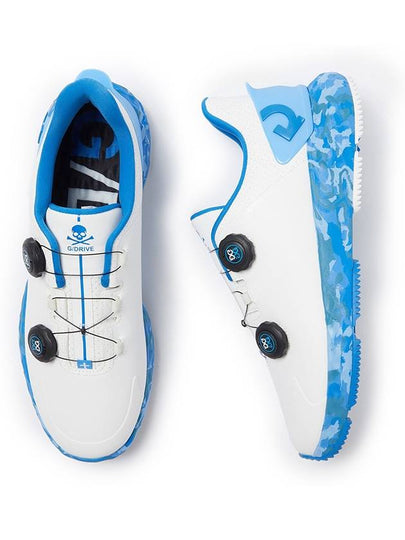 Men's G Drive Perforated TPU Camo Spikeless White Blue - G/FORE - BALAAN 2