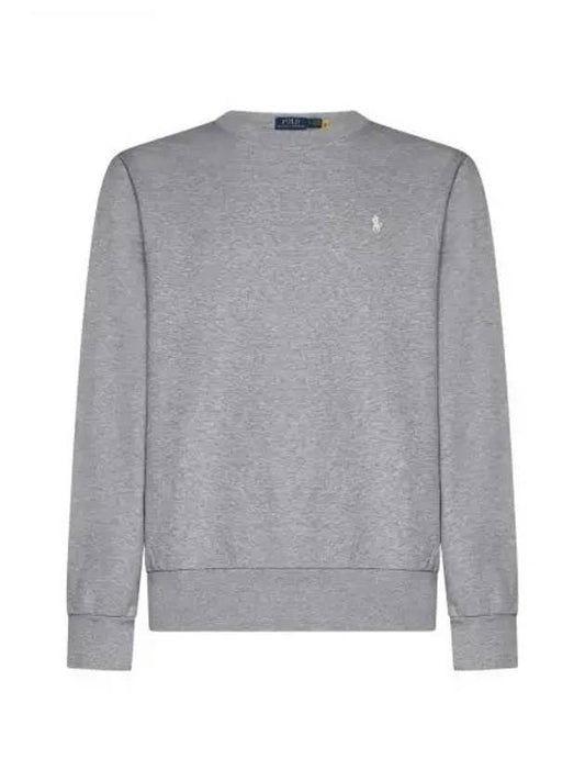 Embroidered Pony Logo Crew Neck Cotton Sweatshirt Grey - POLO RALPH LAUREN - BALAAN 2