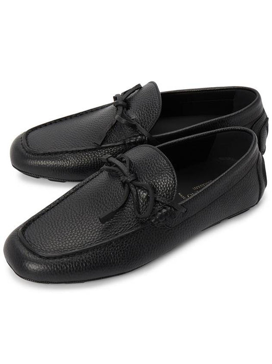 V Logo Signature Driving Shoes Black - VALENTINO - BALAAN 2