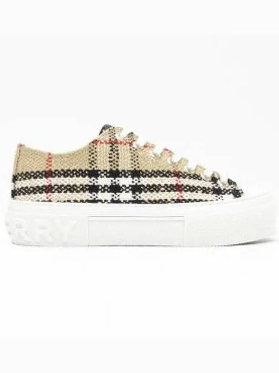 Vintage Check Boucle Low Top Sneakers Beige - BURBERRY - BALAAN 2