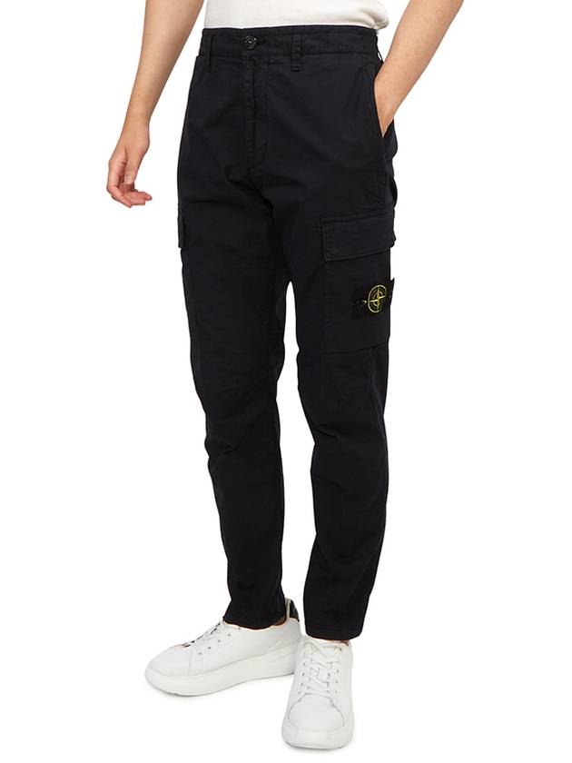 Compass Badge Gabardine Cargo Straight Pants Navy - STONE ISLAND - BALAAN 5