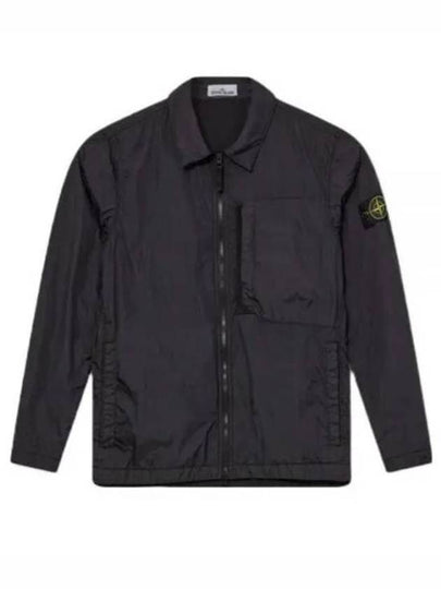 Garment Dyed Crinkle Reps Recycled Nylon Jacket Black - STONE ISLAND - BALAAN 2