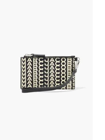 Monogram Slim84 TopZipWristlet BlackWhite MBACW22008BKX - MARC JACOBS - BALAAN 1