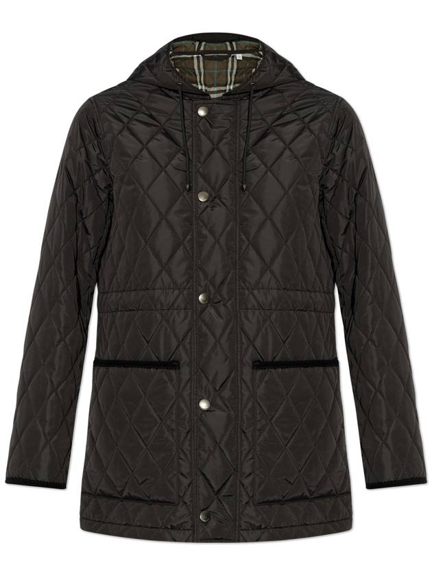 Burberry Quilted Jacket With Hood, Women's, Black - BURBERRY - BALAAN 1