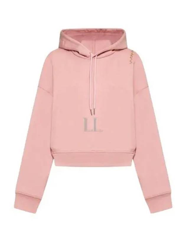 Embroidered Logo Hoodie Pink - MARNI - BALAAN 2