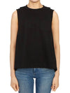 Pleats Detail Cotton Sleeveless Black - SACAI - BALAAN 4