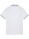 Stretch Cotton Pique Short Sleeve Polo Shirt White - STONE ISLAND - BALAAN 4