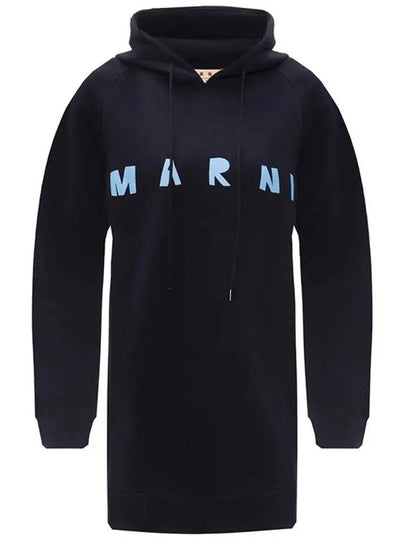 Logo Oversized Fit Hooded Top Black - MARNI - BALAAN 2