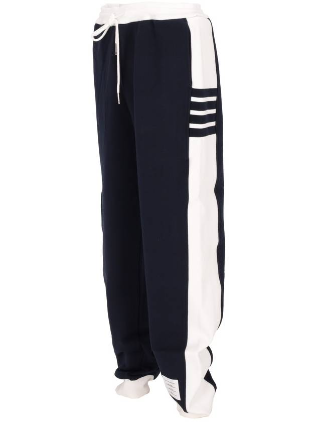 SWEATPANTS W/ ENGINEERED 4 BAR IN SOLID CLASSIC LOOPBACK JERSEY - THOM BROWNE - BALAAN 2