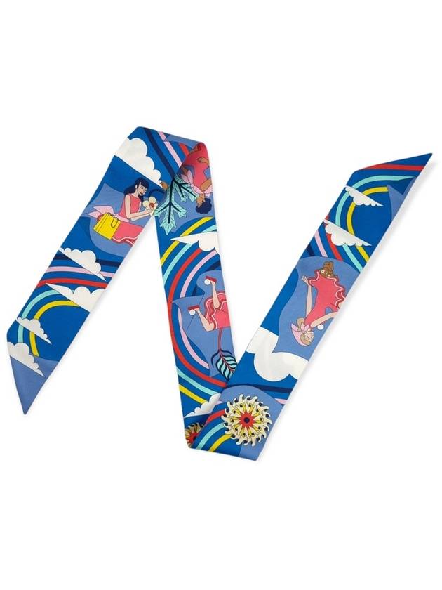 Volanz Twilly Silk Scarf Blue - HERMES - BALAAN 2